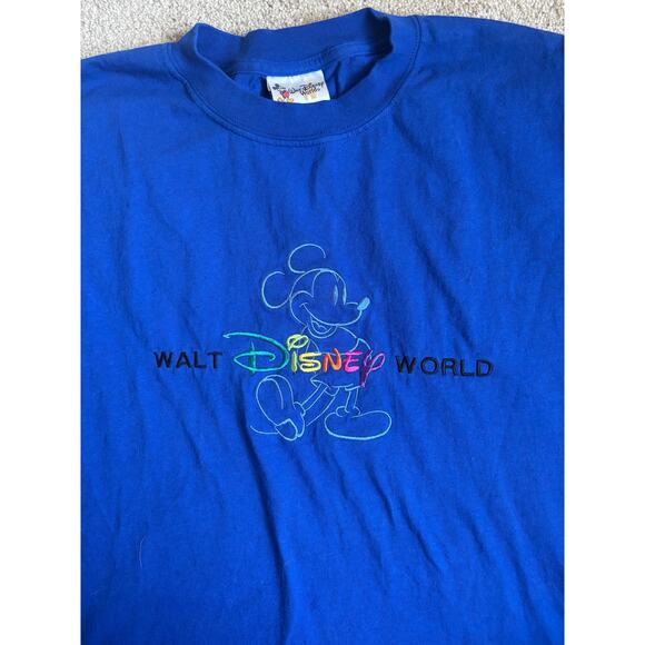 Vintage Y2K Walt Disney World Mickey Mouse Embroidered T-Shirt - Size XL - Picture 3 of 4